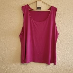 Women's Charter Club sleeveless top. Sz 3X Hot Pink Color.